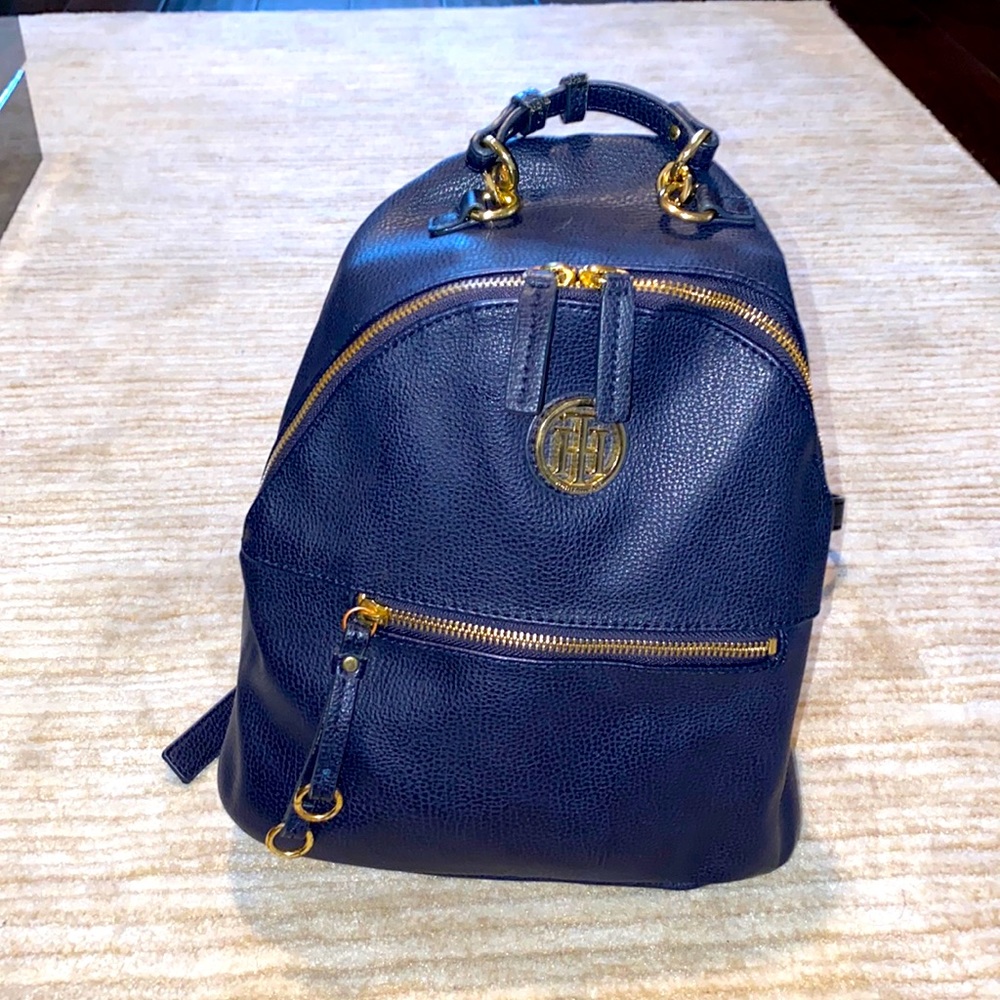Blue Tommy Hilfiger medium size backpack